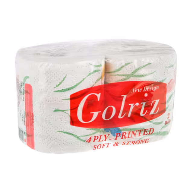 دستمال توالت گلدار گلریز 2 عددی