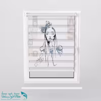 پرده زبرا اتاق کودک طرح دختر کد A2757