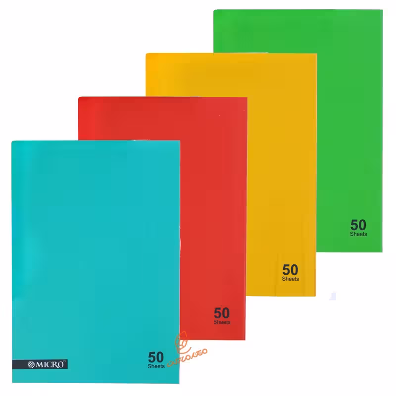قیمت و خرید دفتر 50 برگ رنگی ساده D9 میکرو MICRO