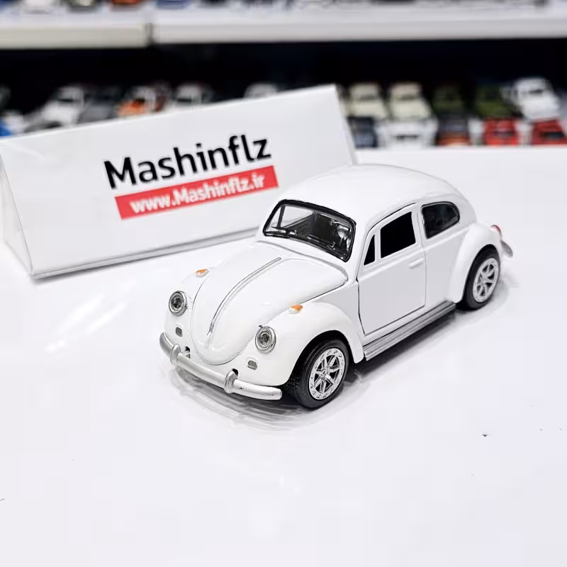 ماشین فلزی  فولکس کلاسیک سفید 12 سانتی کد 8545