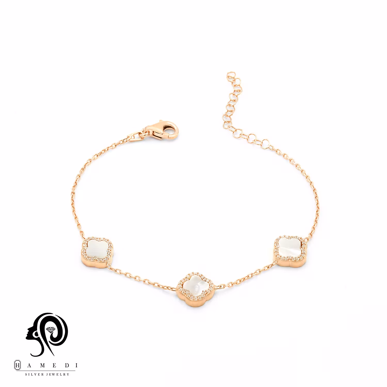 دستبند ونکلیف نقره زنانه مجلسی مدل BEC C3 R