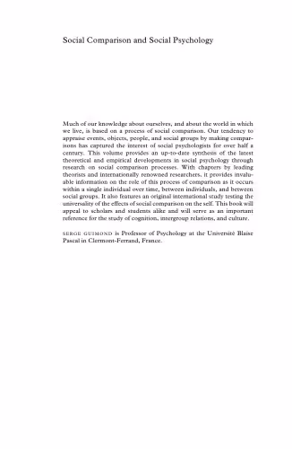 خرید و دانلود نسخه کامل کتاب Social Comparison and Social Psychology: Understanding Cognition, Intergroup Relations, and Culture