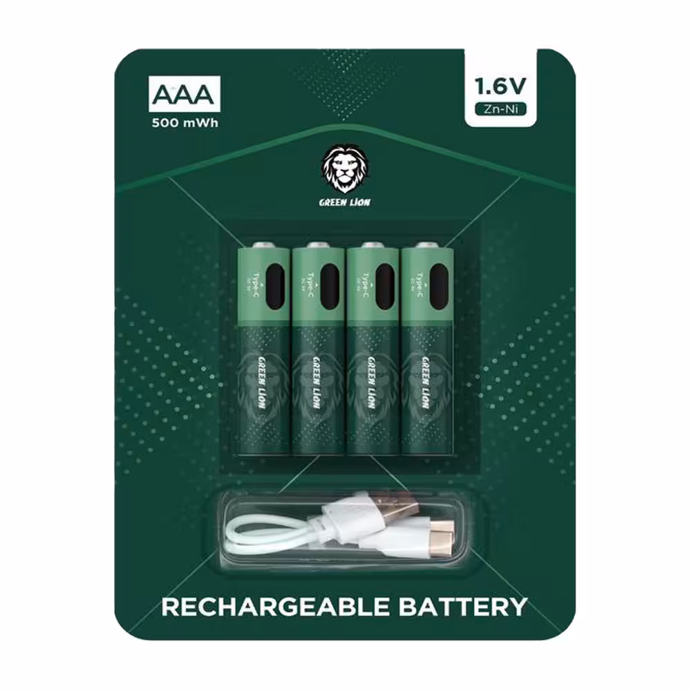 باتری نیم قلمی شارژی گرین لاین مدل GNRGBAAA