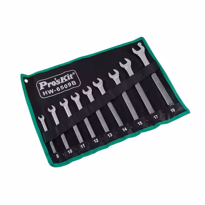 ست آچار 9 عددی یک سر تخت یک سر رینگی پروسکیت ProsKit HW-6509B