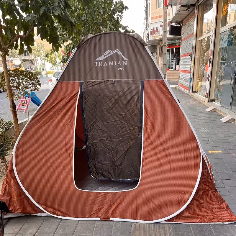 چادر مسافرتی 12 نفره فنری جنس برنو با دوخت سفارشی و ارتفاع بلند و رنگبندی کد7