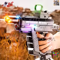 تفنگ آب پاش اسباب بازی یوزی UZI مدل 1353 – شارژی و تمام اتوماتیک با طراحی جنگی