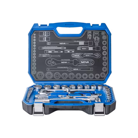 جعبه بکس 1/2 و 1/4 اینچ 44 پارچه