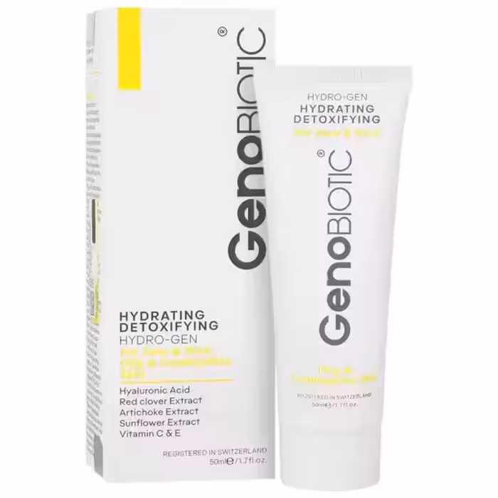 کرم رطوبت رسان صورت و گردن پوست چرب و مختلط ژنوبایوتیک 50 میل