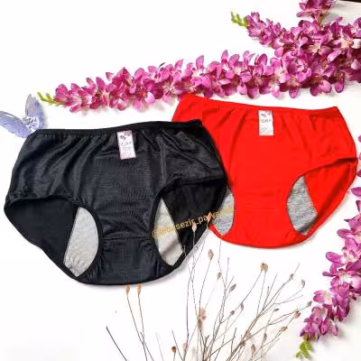 شورتکس ضد نشت قرمز و مشکی xl