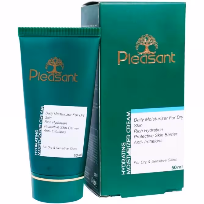 پلزنت کرم مرطوب کننده صورت مدل مناسب پوست خشک و حساس 50 میلی لیتر
