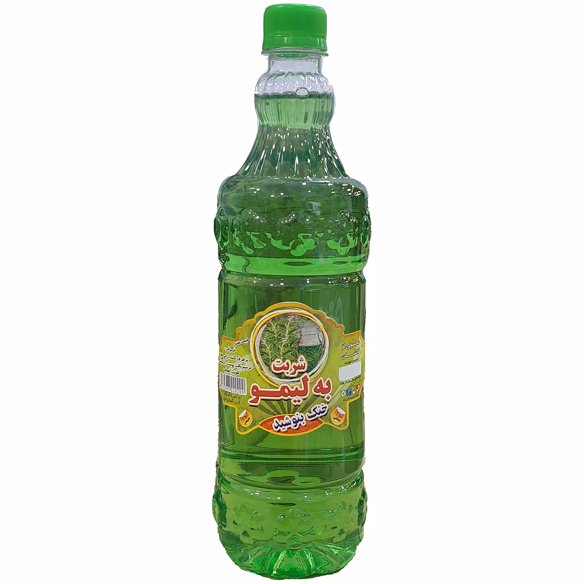 شربت بِه لیمو ، یک لیتری ،با غلظت بالا ، برند بِه زی ، محصول کاشان ، میتوان یک پیمانه  آنرا با 7 پیمانه آب محلول کرد