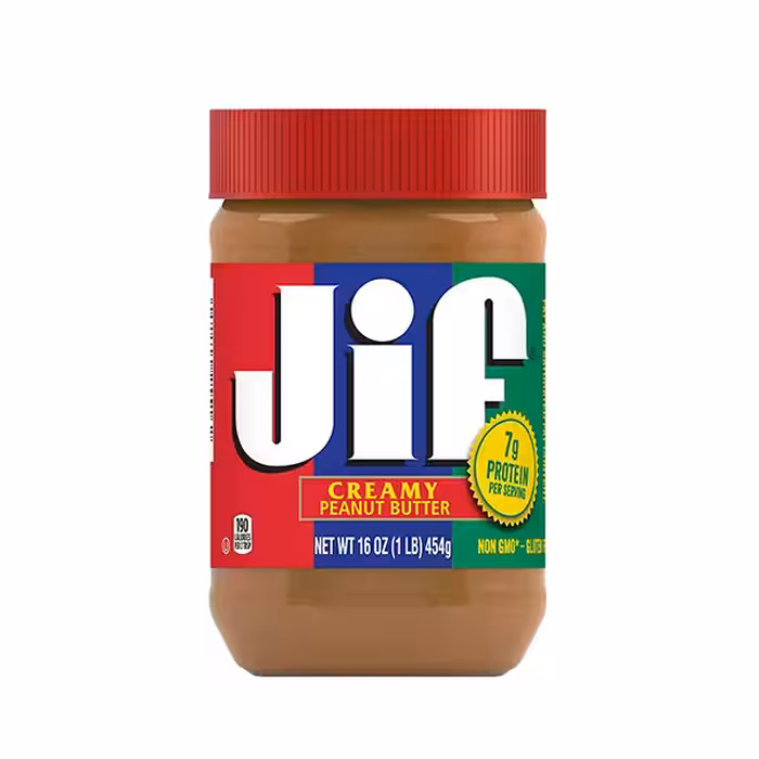 کره بادام زمینی جیف jif مدل کرمی  454 گرم