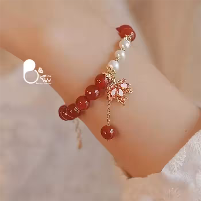 دستبند برگ پاییزی رنگی