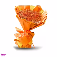 دسته گل طبیعی ژيپسوفيلا رنگ نارنجی