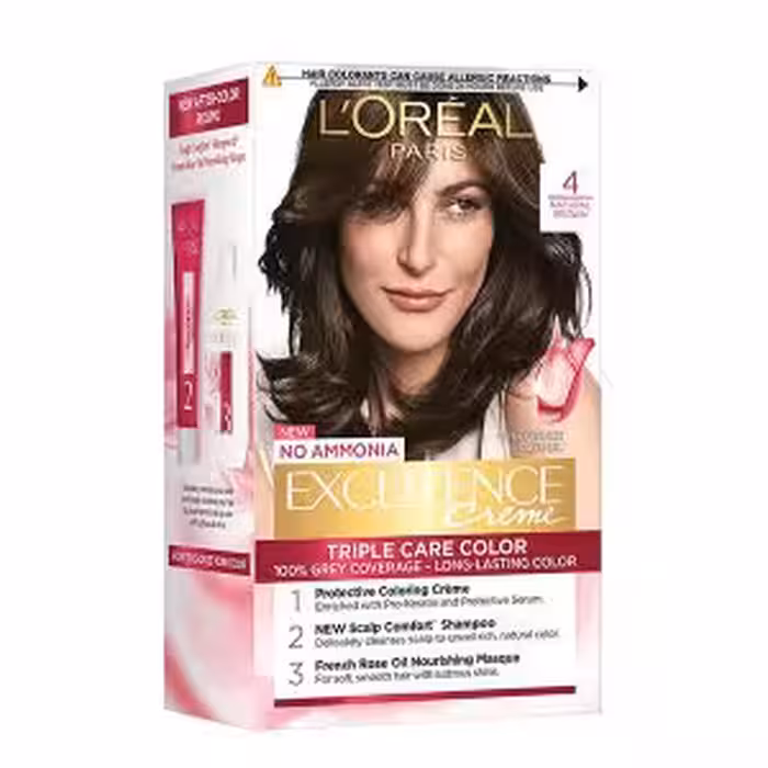 کیت رنگ مو لورآل پاریس مدل Excellence شماره 4