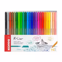 روان نویس نوک نمدی 24 رنگ بدنه سه گوش کورس کد 28124