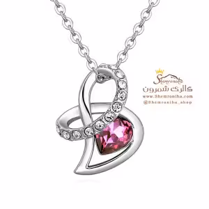 گردنبند قلب بنفش NEC499S0