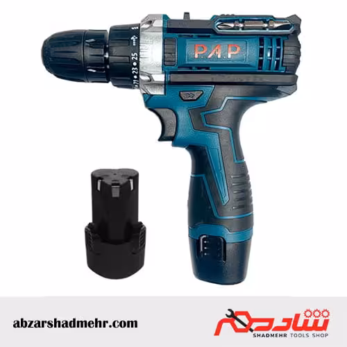 دریل شارژی 12 ولت تک باتری گارانتی دار P.A.P