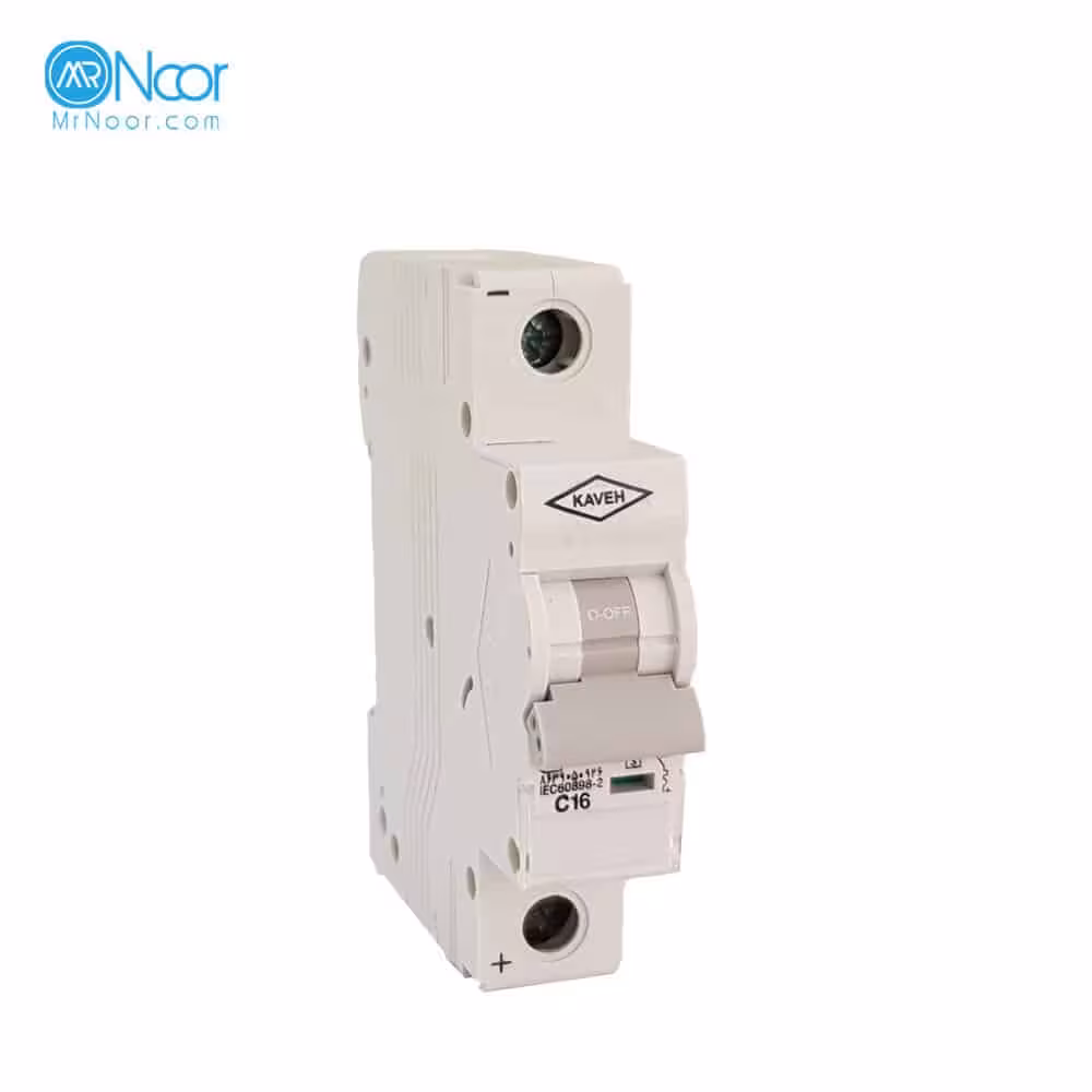 فیوز مینیاتوری DC تک پل 16 آمپر 6KA تیپ c کاوه - مستر نور