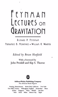 خرید و دانلود نسخه کامل کتاب Feynman Lectures On Gravitation