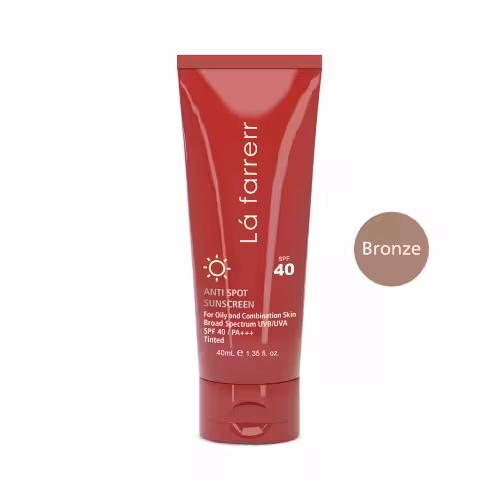 کرم ضدآفتاب و ضدلک رنگ برنز لافارر SPF 40 حجم 40 میل | Lafarrerr Tinted Anti-Spot Sunscreen SPF 40 40 ml
