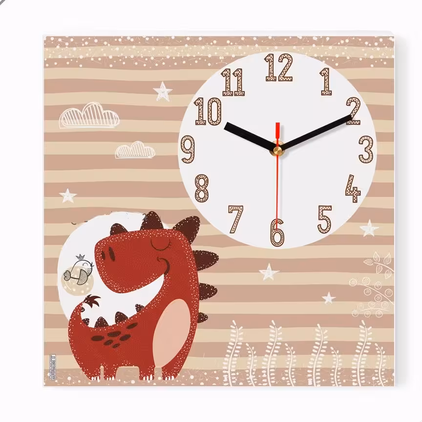 ساعت دیواری اتاق کودک طرح دایناسور کد2915