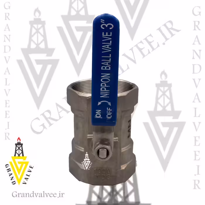 کد:1161 شیر گازی &quot;4 اینچ 1000 وگ یک تیکه استنلس استیل 304  رزوه ای