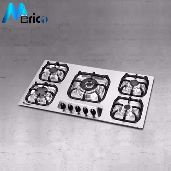 گاز رومیزی میلان کد S24 پنج شعله استیل