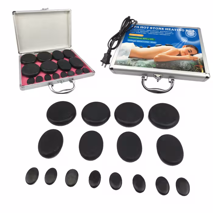 سنگ ماساژ 16 عددی بهمراه هیتر سنگ کیفی