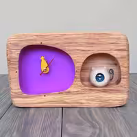 ساعت رومیزی تک مجسمه گربه طرح دو