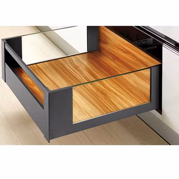 ریل اسلیم شیشه اینر ارتفاع بلند با فرانت آلومینیوم فانتونی | یراقینو | پخش عمده یراق آلات کابینت، کمد و آشپزخانه