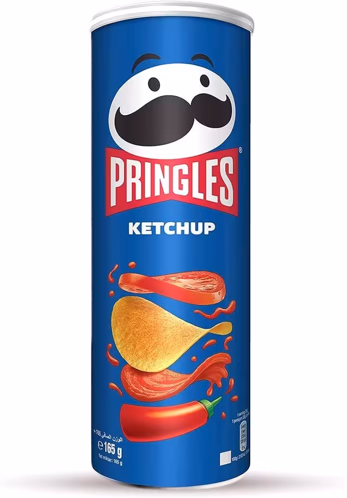 چیپس پرینگلز با طعم کچاپ 165 گرمی