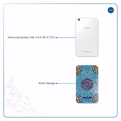 برچسب پوششی ماهوت مدل Iran-Tile7 مناسب برای تبلت سامسونگ Galaxy Tab 3 8.0 2013 T315