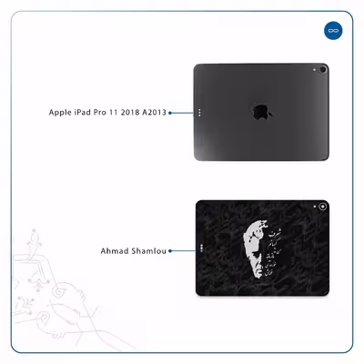 برچسب پوششی ماهوت مدل Ahmad-Shamlou مناسب برای تبلت اپل iPad Pro 11 2018 A2013
