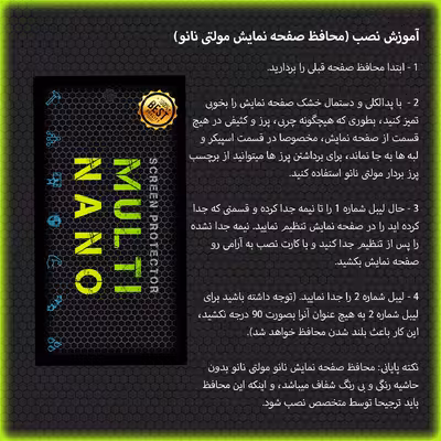 محافظ صفحه نمایش خودرو مولتی نانو مدل X-S1N مناسب برای ام وی ام X33s