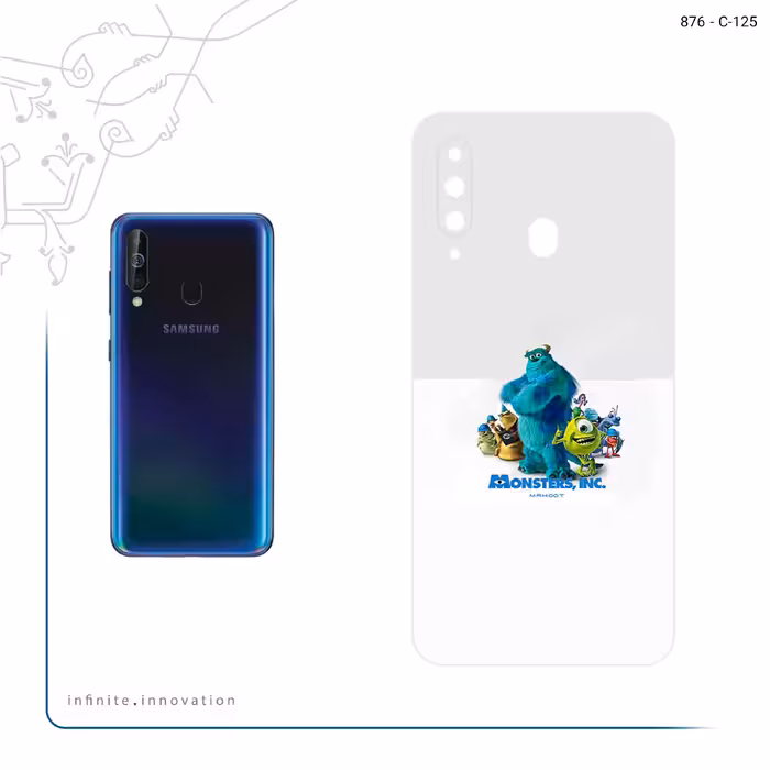 برچسب پوششی ماهوت مدل Monsters Inc مناسب برای گوشی موبایل سامسونگ Galaxy A60