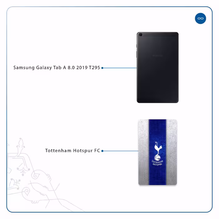 برچسب پوششی ماهوت مدل Tottenham Hotspur FC مناسب برای تبلت سامسونگ Galaxy Tab A 8.0 2019 T295