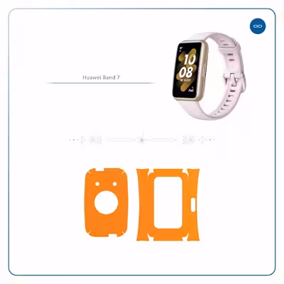 برچسب ماهوت طرح Matte-Orange مناسب برای ساعت هوشمند هوآوی Band 7