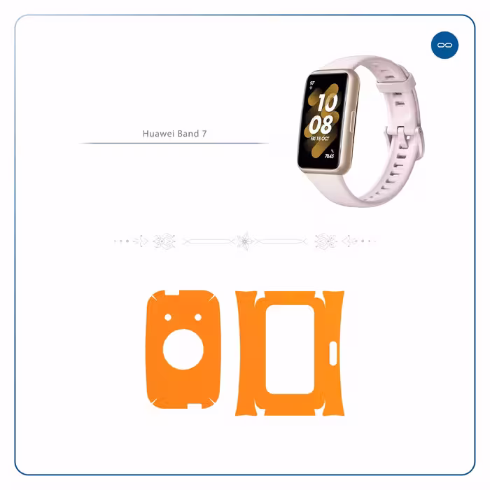 برچسب ماهوت طرح Matte-Orange مناسب برای ساعت هوشمند هوآوی Band 7
