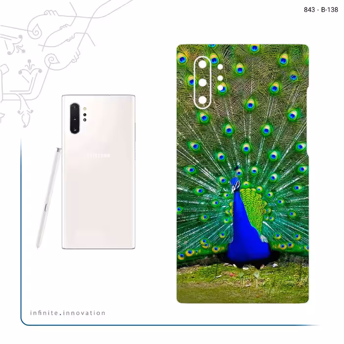 برچسب پوششی ماهوت مدل Peacock مناسب برای گوشی موبایل سامسونگ Galaxy Note 10 Plus