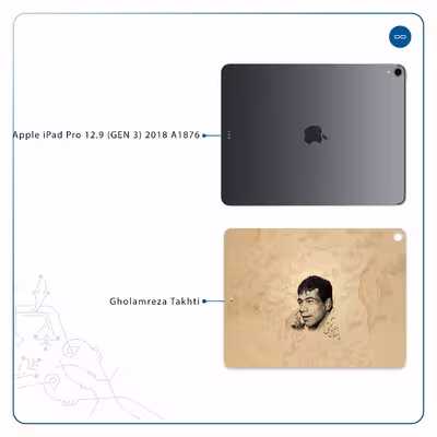 برچسب پوششی ماهوت مدل Gholamreza Takhti مناسب برای تبلت اپل iPad Pro 12.9 (GEN 3) 2018 A1876