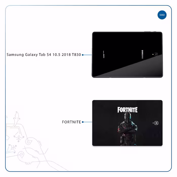 برچسب پوششی ماهوت مدل Fortnite-Game مناسب برای تبلت سامسونگ Galaxy Tab S4 10.5 2018 T830