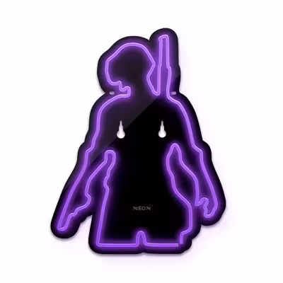 چراغ دیواری نئون دیزاین طرح Pubg-BL_PR