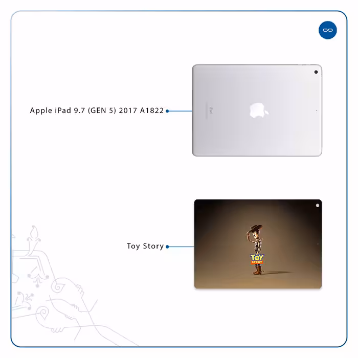 برچسب پوششی ماهوت مدل Toy Story مناسب برای تبلت اپل iPad 9.7 (GEN 5) 2017 A1822