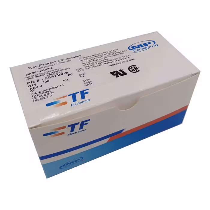 سوکت شبکه CAT6E امپ مدل JN16E بسته 100 عددی