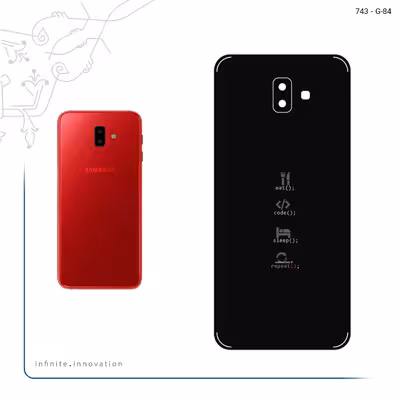 برچسب پوششی ماهوت مدل Programming 2 مناسب برای گوشی موبایل سامسونگ Galaxy J6 Plus