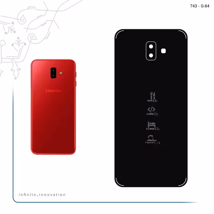 برچسب پوششی ماهوت مدل Programming 2 مناسب برای گوشی موبایل سامسونگ Galaxy J6 Plus