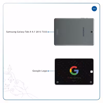 برچسب پوششی ماهوت مدل Google-Logo مناسب برای تبلت سامسونگ Galaxy Tab A 9.7 2015 T555