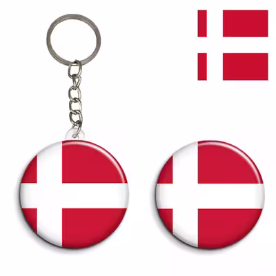 پیکسل مدل پرچم دانمارک مدل Denmark به همراه جاکلیدی