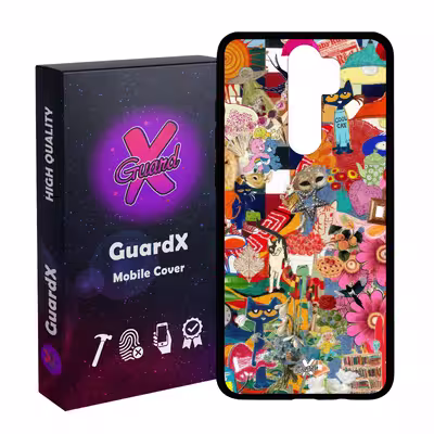 کاور گارد ایکس طرح کلاژ مدل Glass10576 مناسب برای گوشی موبایل شیائومی Redmi Note 8 Pro